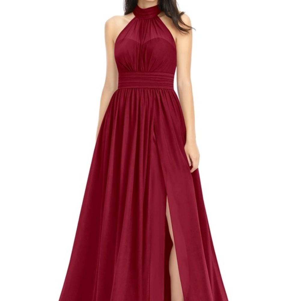 Azazie Iman Burgundy Bridesmaid Dress